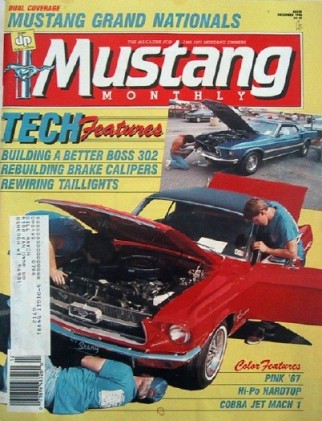 MUSTANG MONTHLY 1986 DEC - K-CODE, PPG PACE CAR, MCA*